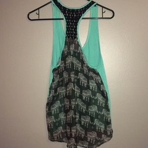 Shear elephant tank top